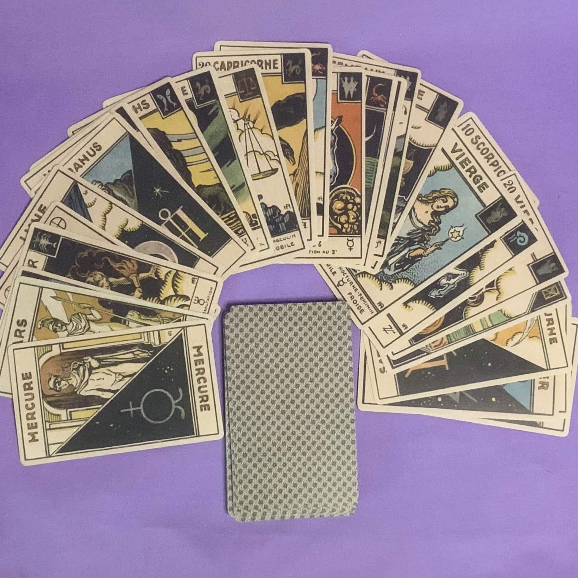 Astrological Tarot Deck Reproduction, Le Tarot Astologique by Muchery - Cat Magic Collective