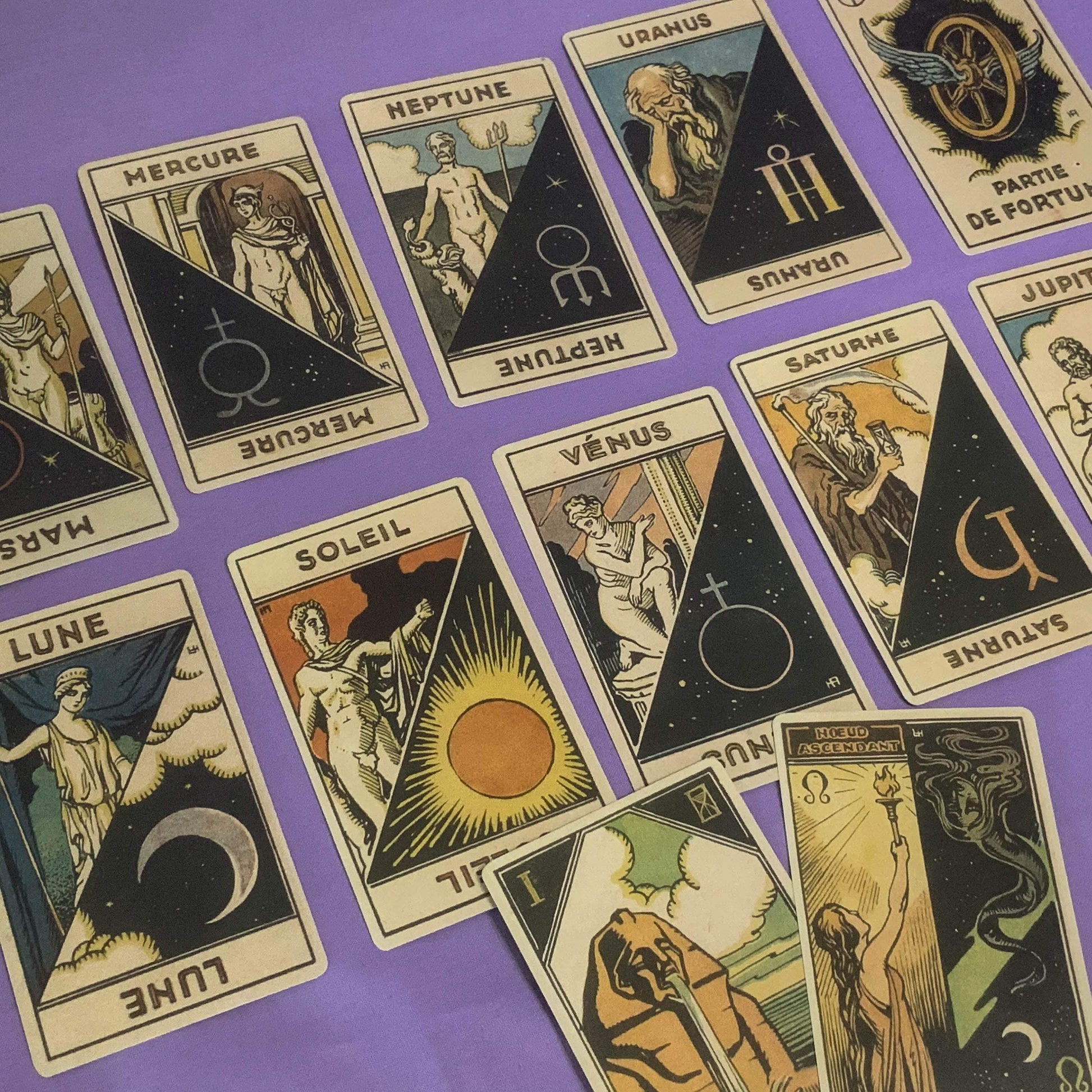 Astrological Tarot Deck Reproduction, Le Tarot Astologique by Muchery - Cat Magic Collective