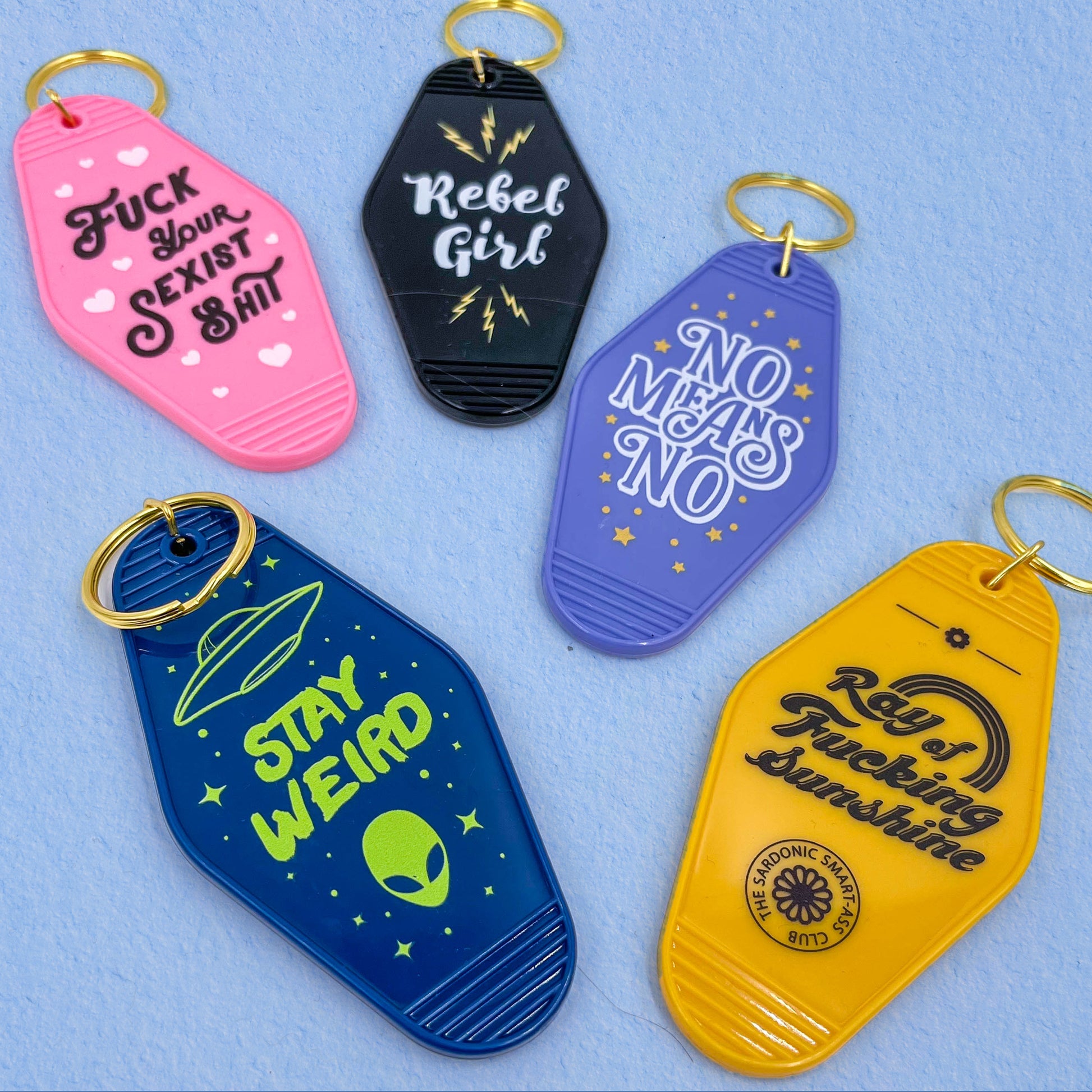 The Sassy and Sardonic Club - Motel Keychain Collection - Cat Magic Collective