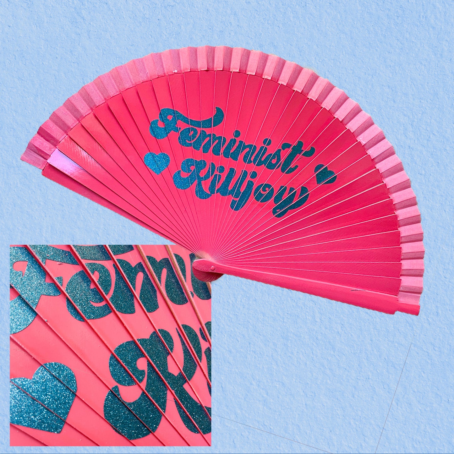 Feminist Killjoy Wooden Shade Fan - Cat Magic Collective