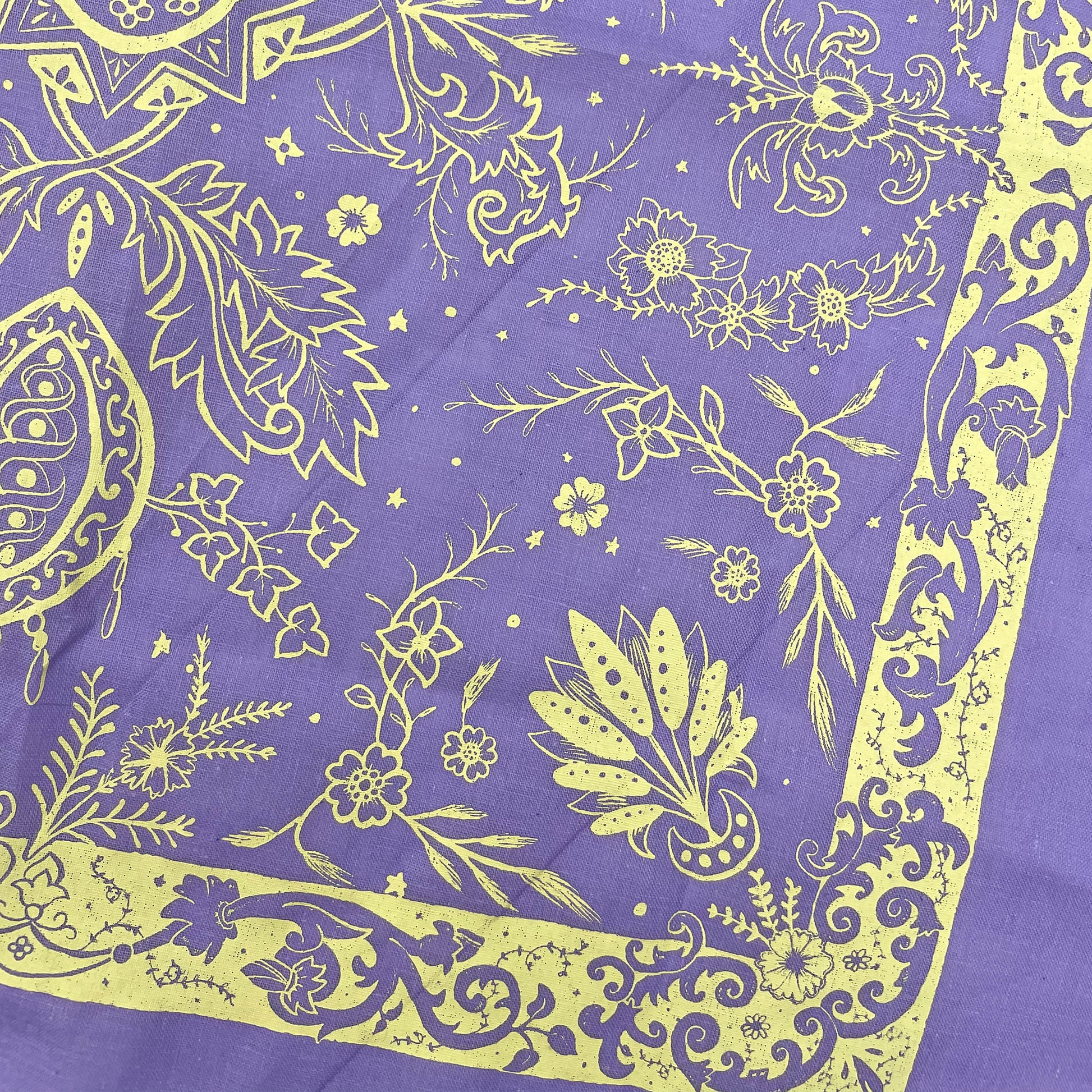 Ornamental Art Nouveau - hand illustrated screen printed 100% cotton scarf / bandana - Cat Magic Collective