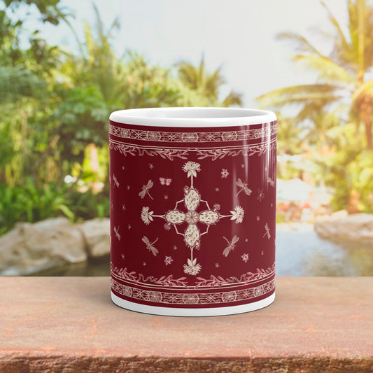 Mediterranean Botanicals Printed Mug - Cat Magic Collective