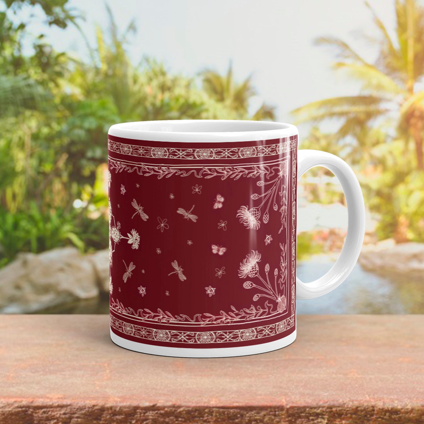 Mediterranean Botanicals Printed Mug - Cat Magic Collective