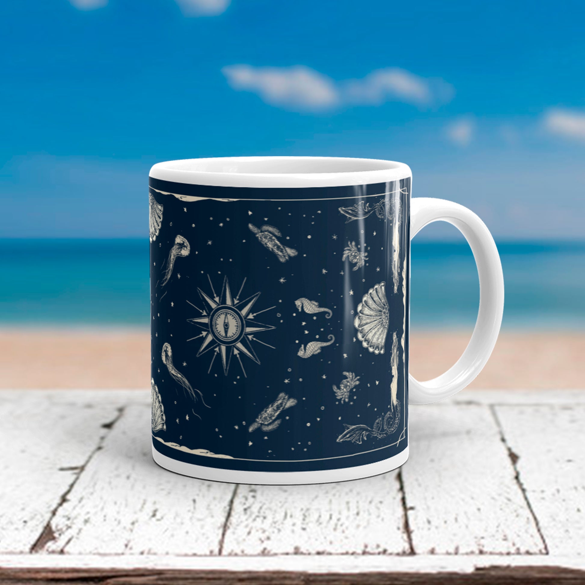 Mermaid & Sea Creatures Mug - Cat Magic Collective