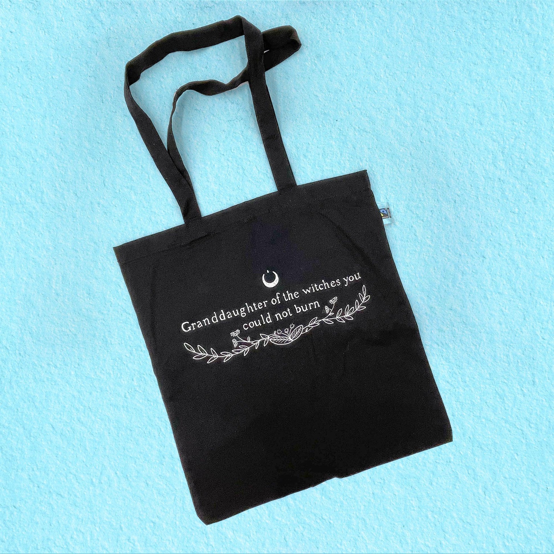 Granddaughter of the witches you couldn't burn - Screen printed tote bag - Cat Magic Collective